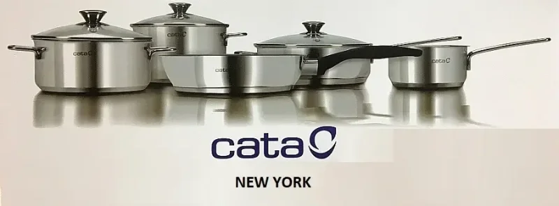 Тенджери и тигани Комплект тенджери от стомана 8 части Cata New York